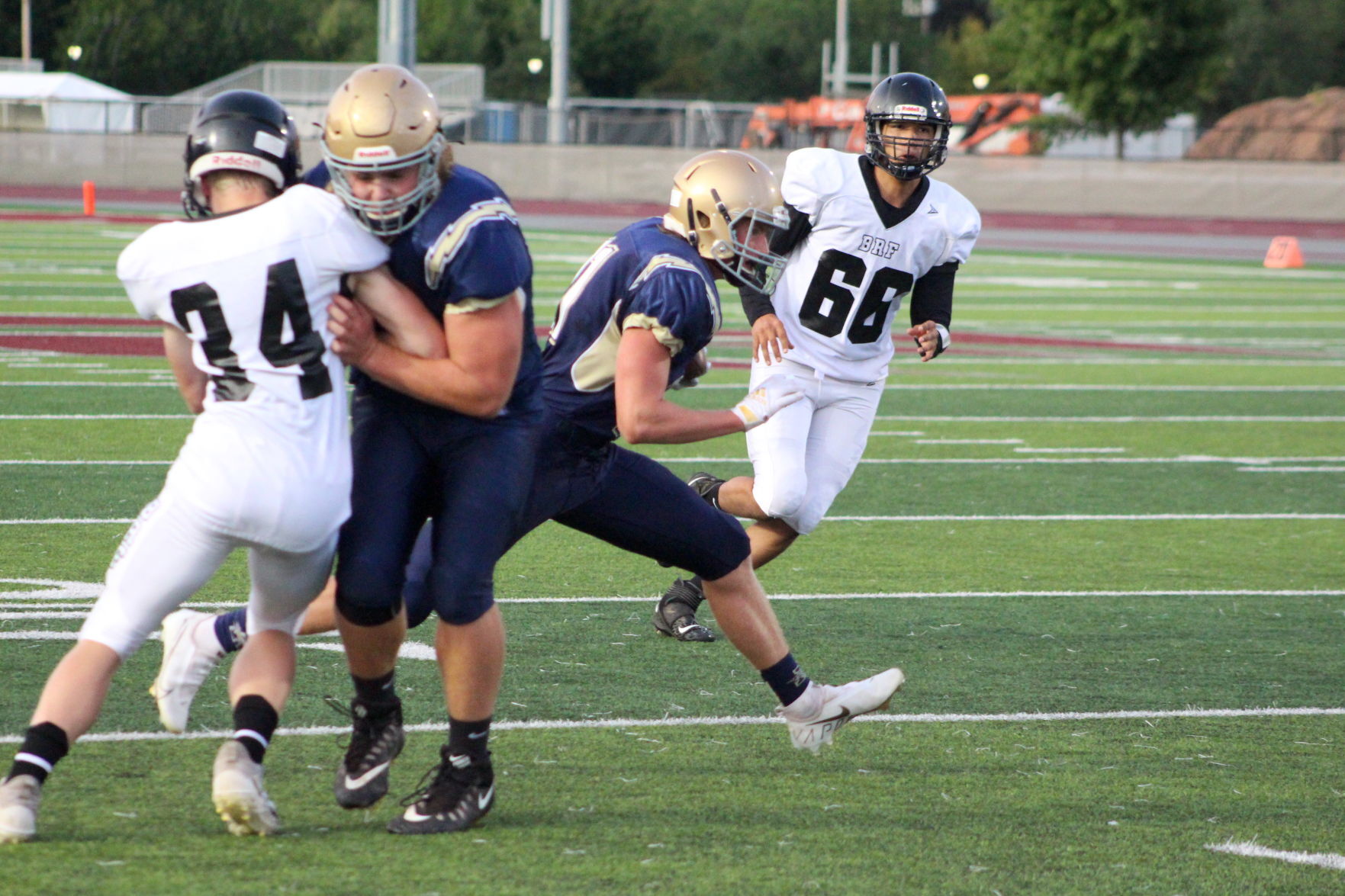Jack Gagermeier looks for room